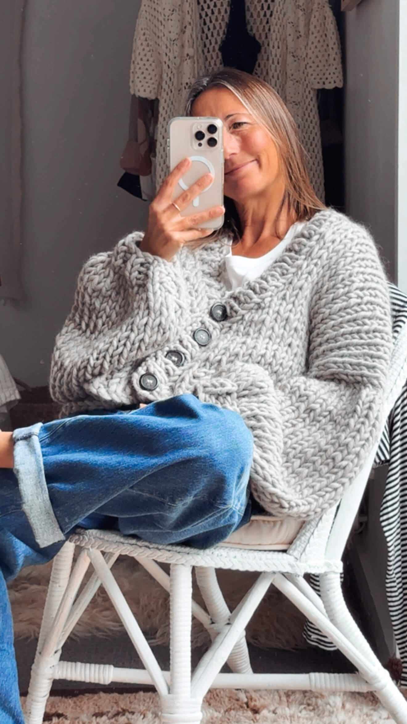 WORN + WILDER // The Basic Cardi // Silver Grey