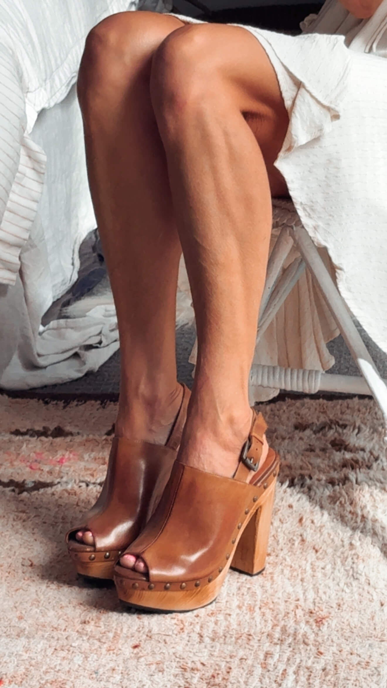 OXFORD // Tan Leather Heels // Size 38/8