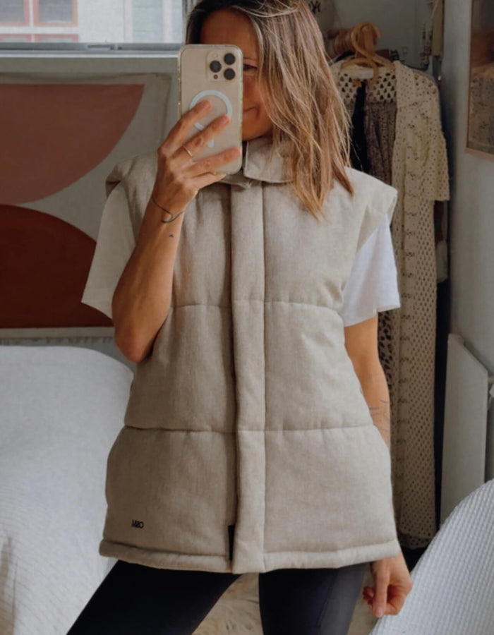 CAMILLA AND MARC // Dawn Puffer Vest // Beige // S/M