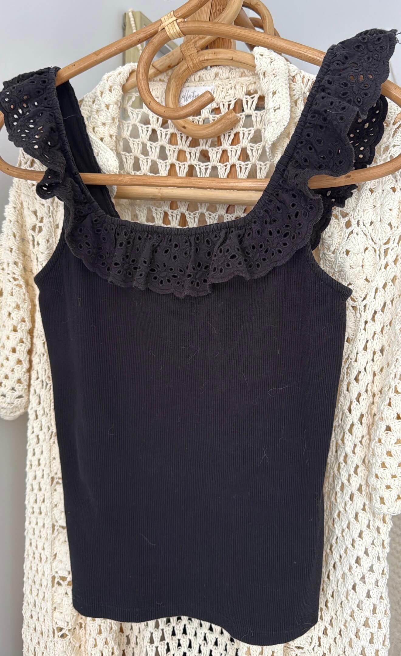 H&M // Black Cotton Cami // Small