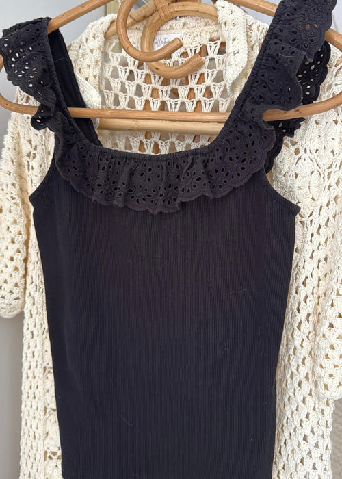 H&M // Black Cotton Cami // Small