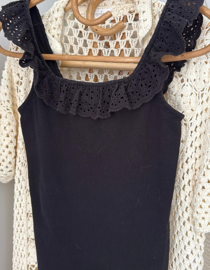 H&M // Black Cotton Cami // Small