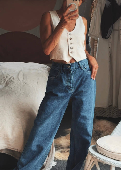 BAYSE // Perry Denim Jeans // Denver Blue // Size 7 - best fit NZ Size 10