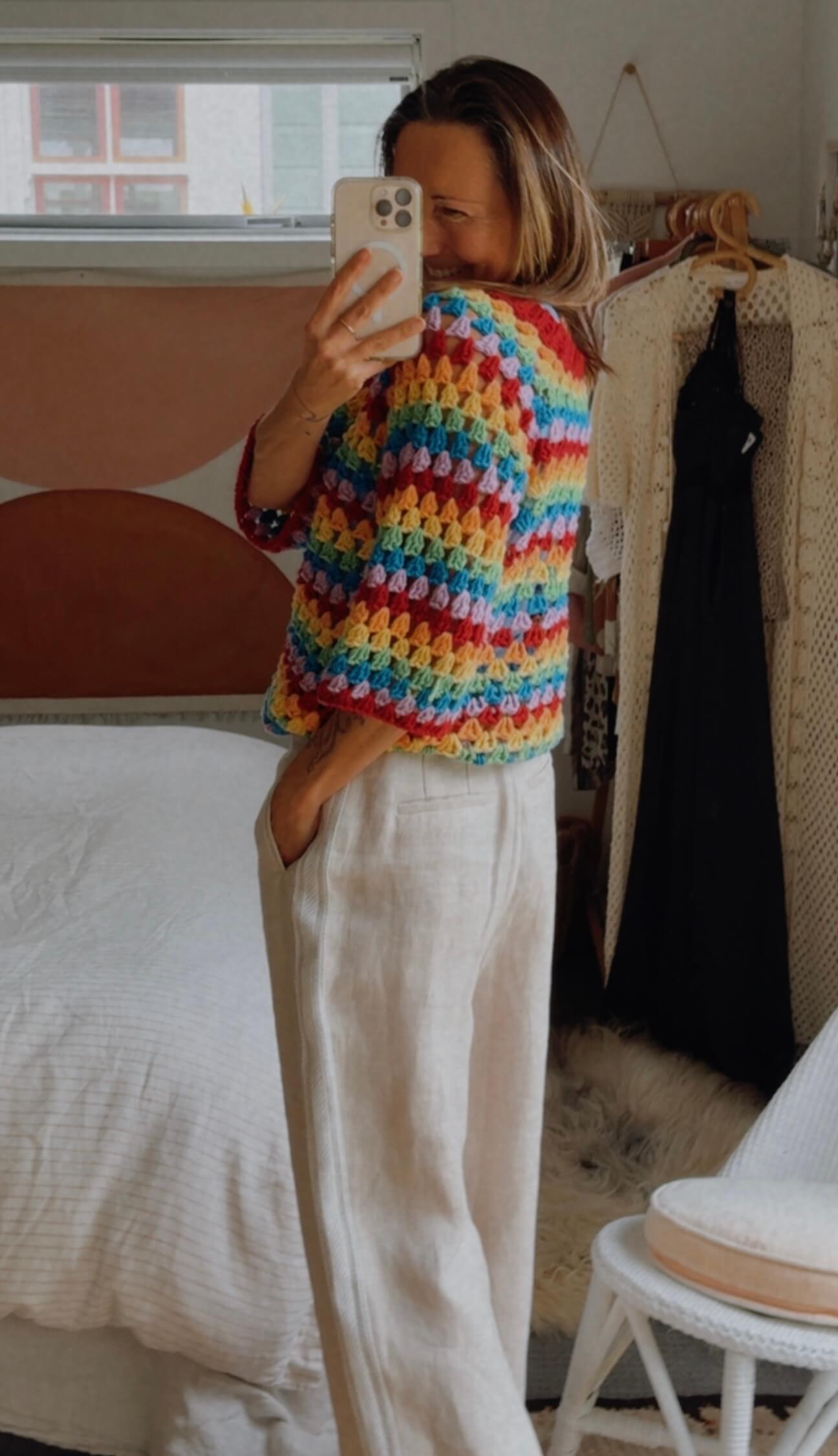 CROCHET JERSEY // Pure Wool // Free Size