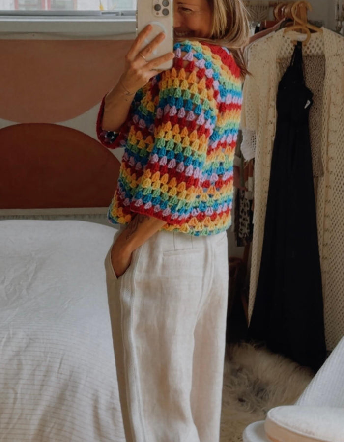 CROCHET JERSEY // Pure Wool // Free Size