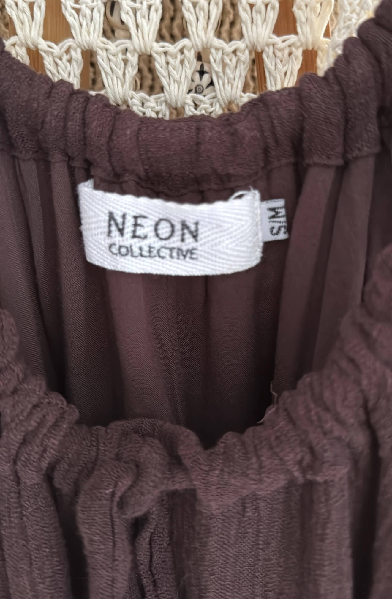 NEON COLLECTIVE Linen Dress // Chocolate // S/M