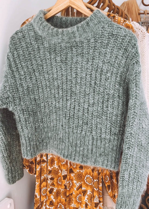 Sea Green Woollen Jersey // Small