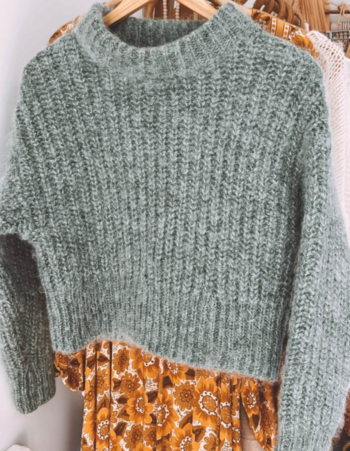 Sea Green Woollen Jersey // Small