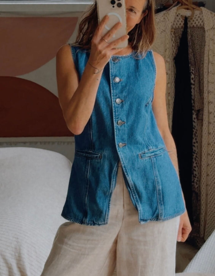 GLASSONS // Denim Vest // Mid-Vintage Blue // Medium