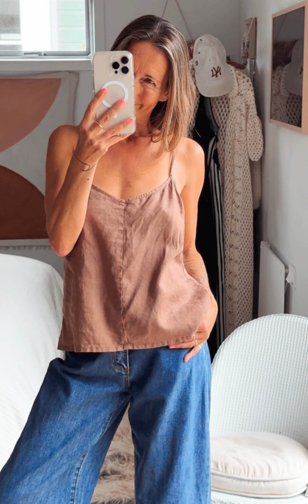 LUNA & ROSE Jenny Singlet // Cocoa // Medium