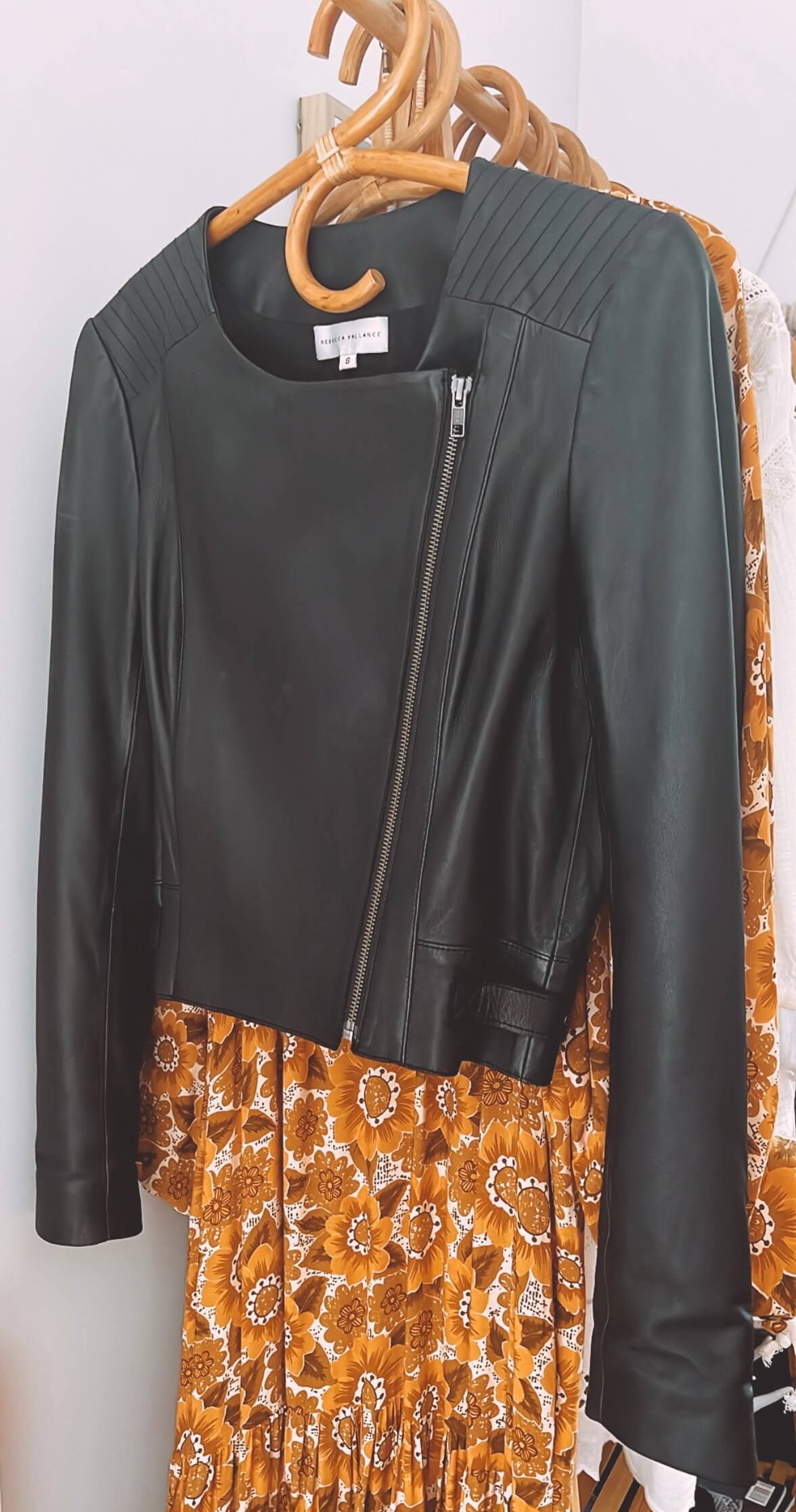 Rebecca Vallance Leather Jacket // Size 8