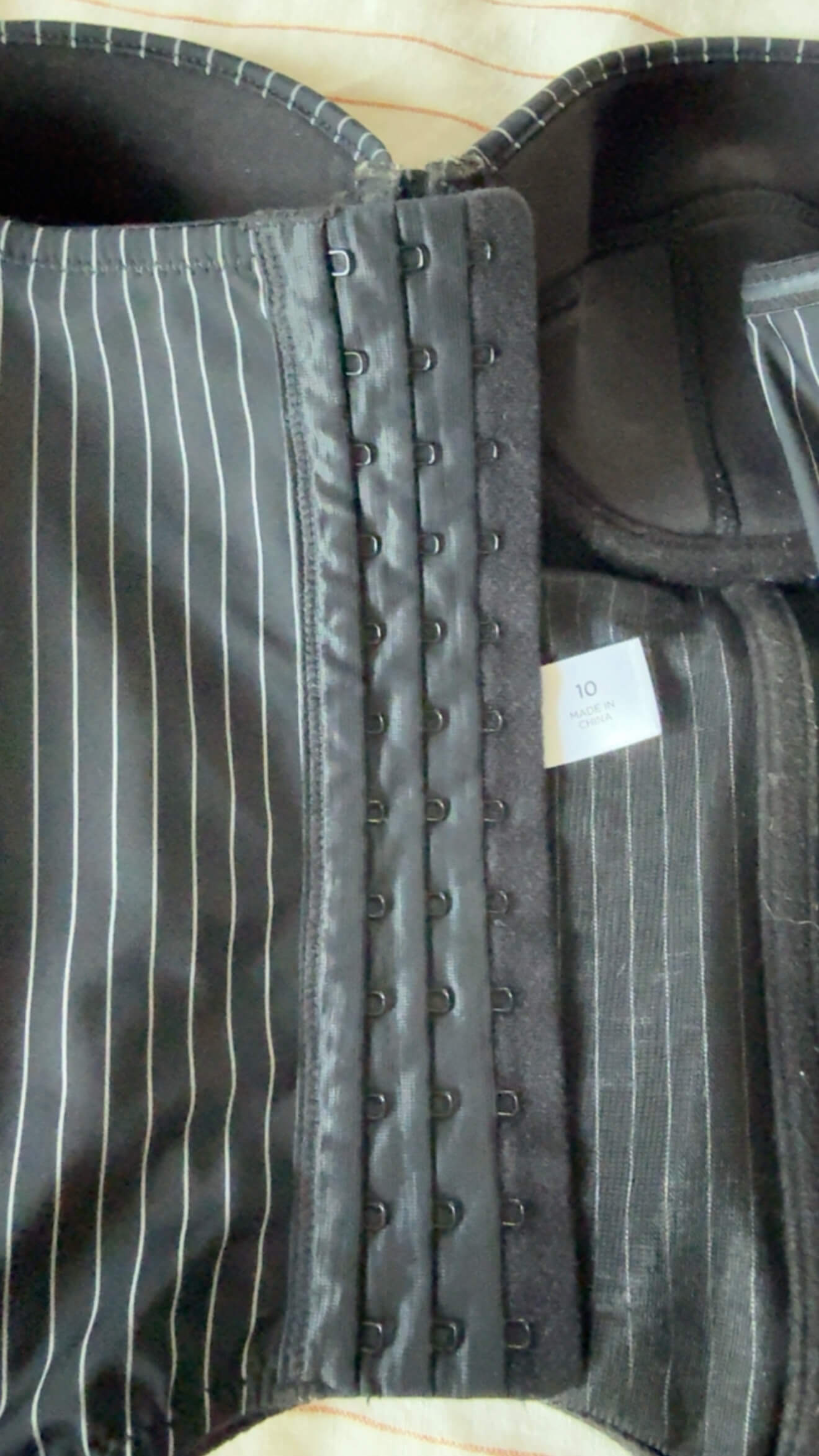 GLASSONS // Pinstriped Corset // Navy // Size 10