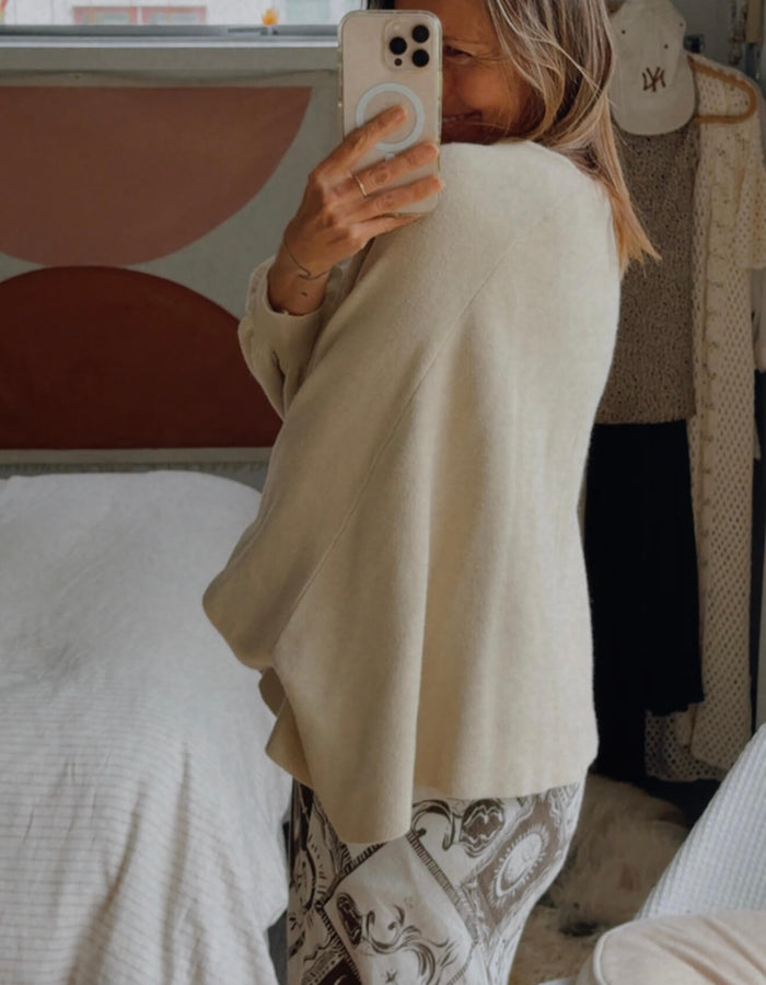 EB + IVE // BELL-SLEEVE CARDI // Fawn // Free Size