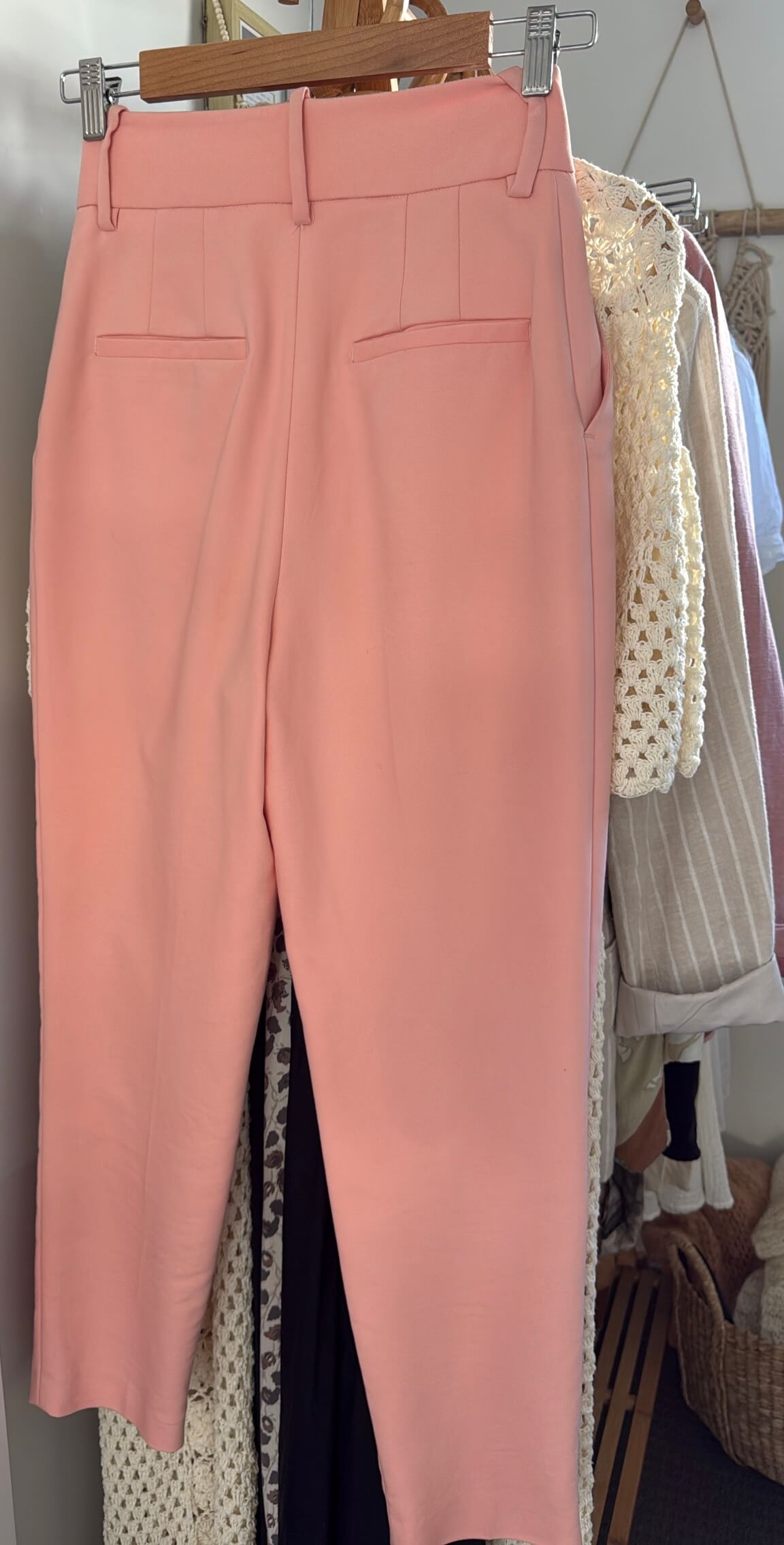 ZARA // High Waisted Tailored Pants // Coral // XS