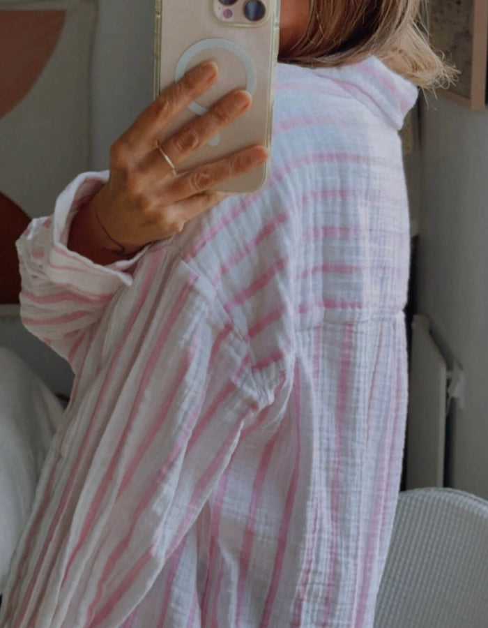 SEA LEVEL // Amalfi Beach Shirt // Pink // S/M