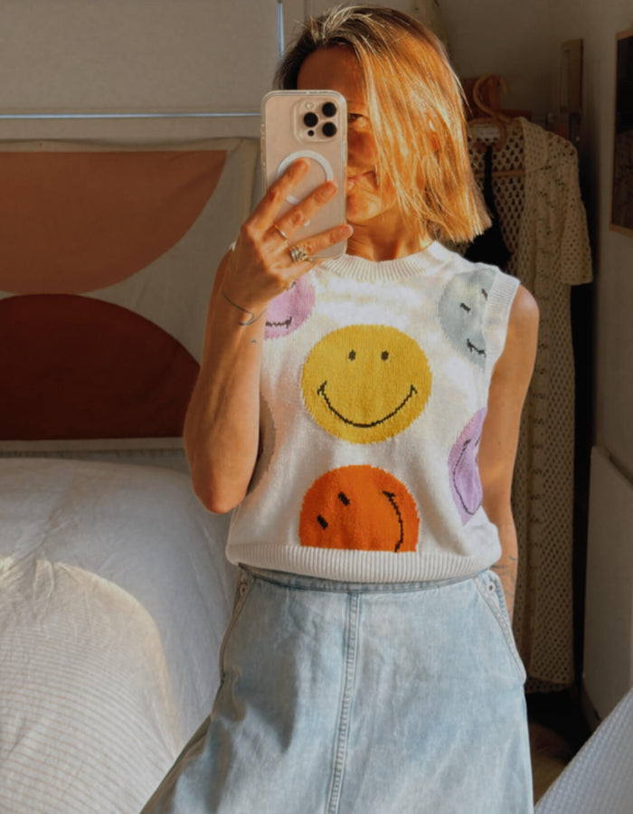 H&M X SMILEY VEST // MEDIUM