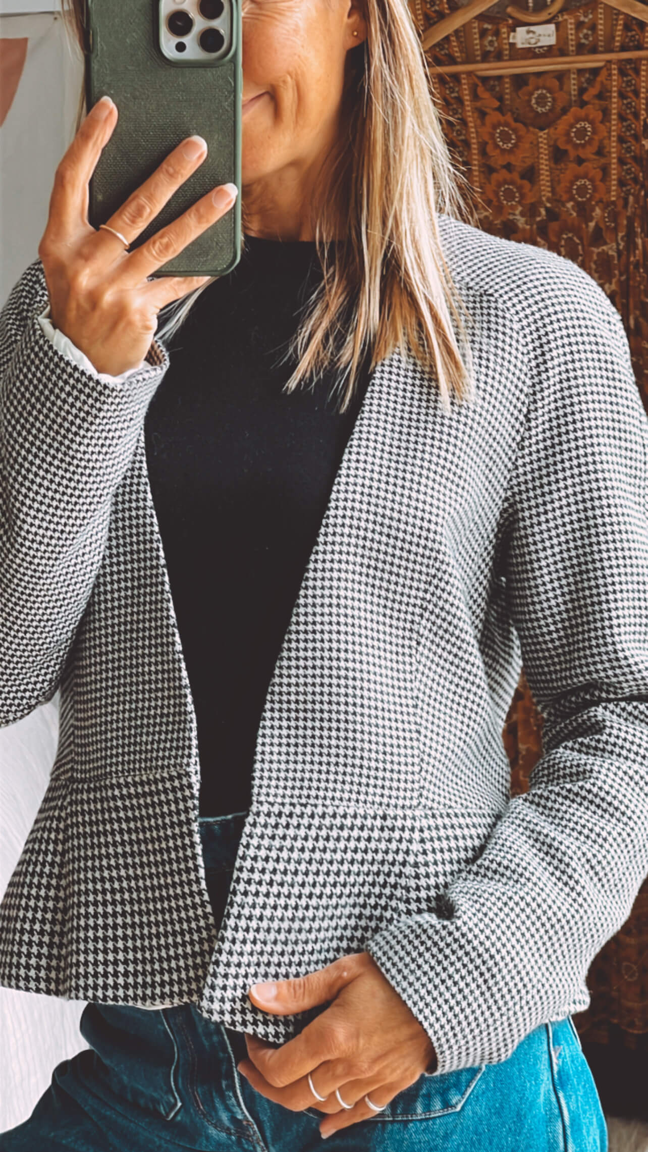 H&M Herringbone Tailored Blazer // EUR 40 (US 10)