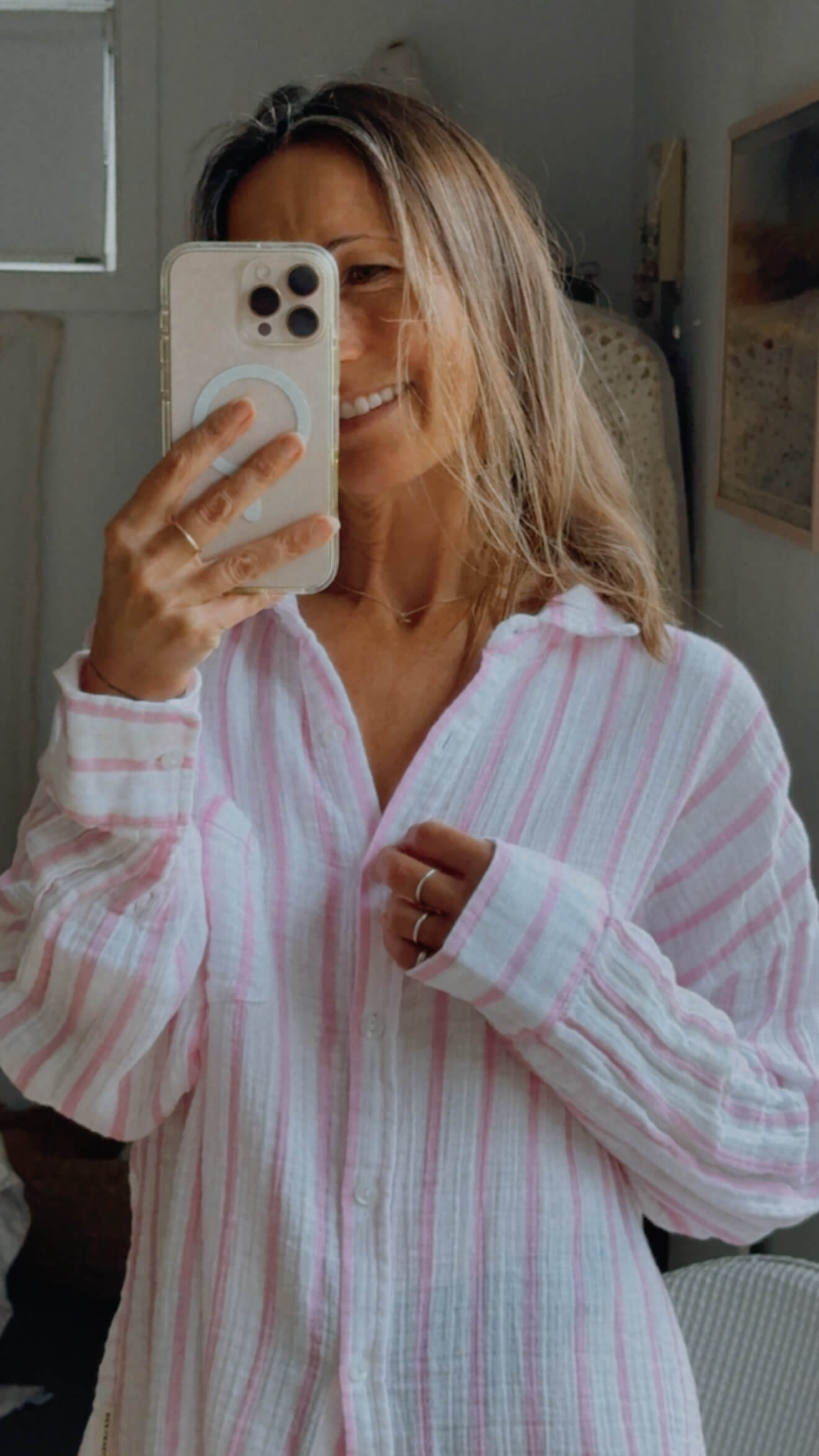 SEA LEVEL // Amalfi Beach Shirt // Pink // S/M