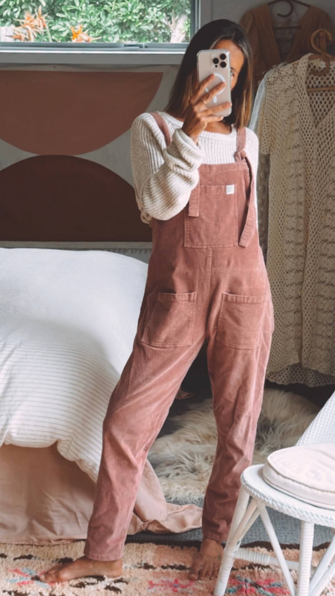 LUCY & YAK Corduroy Overalls // Dusky Pink  // Small