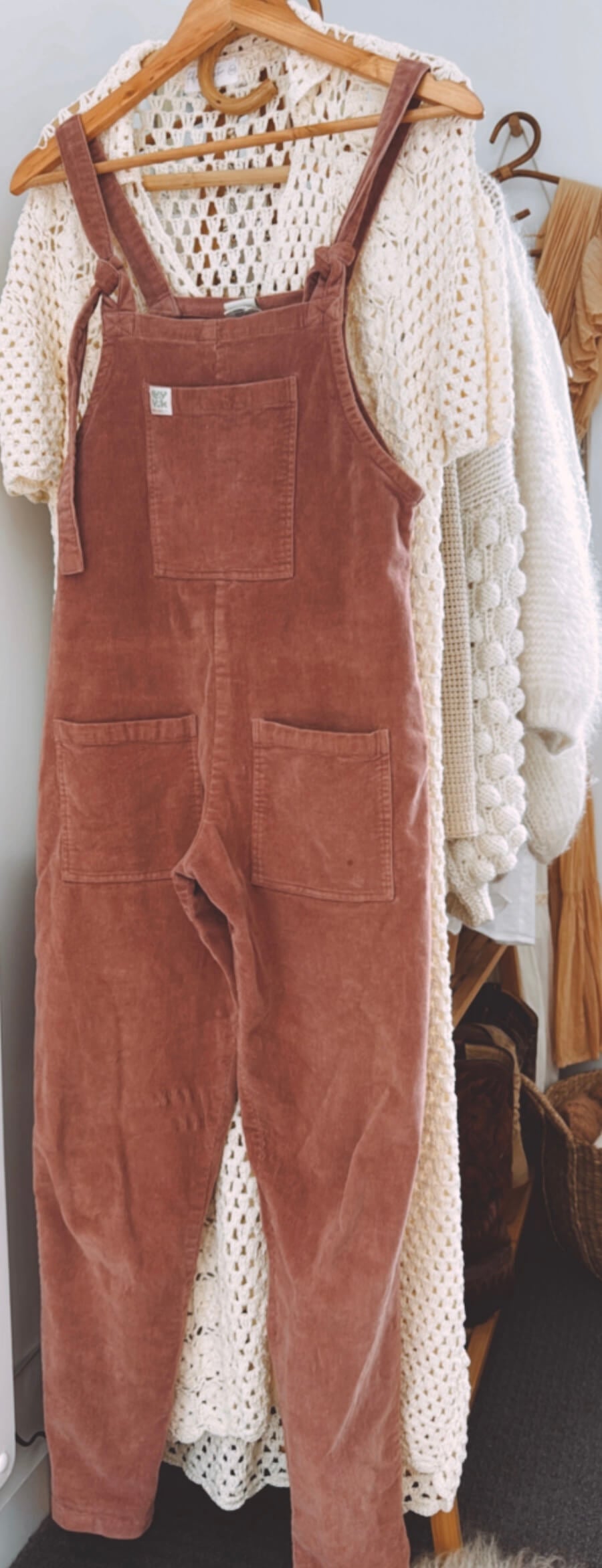 LUCY & YAK Corduroy Overalls // Dusky Pink  // Small