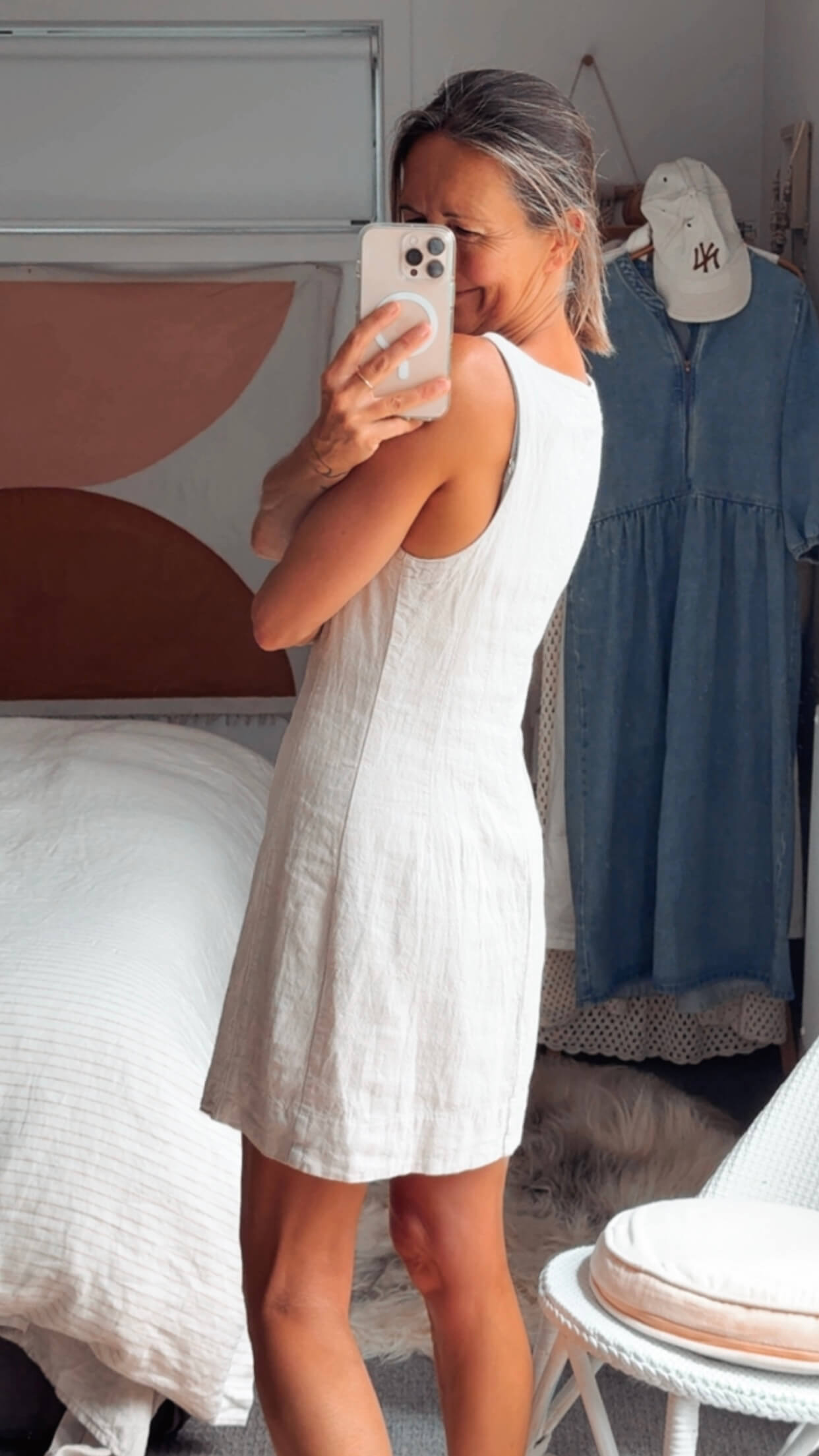 GLASSONS // Classic Mini Dress // Stone // Size 8