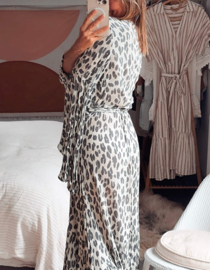 MARINA GRIMANI // Hawaii Leopard Wrap Dress // Free Size