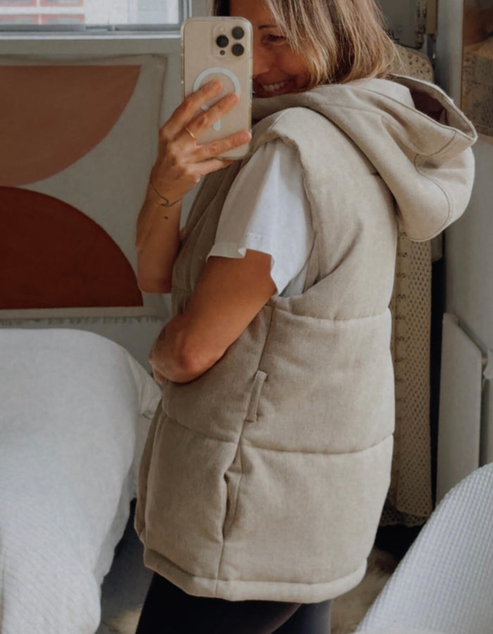 CAMILLA AND MARC // Dawn Puffer Vest // Beige // S/M