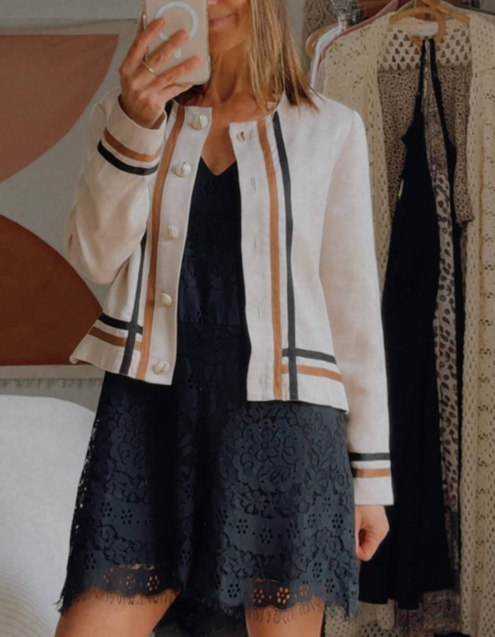 KATE SYLVESTER // Cropped Jacket // Taupe // Small