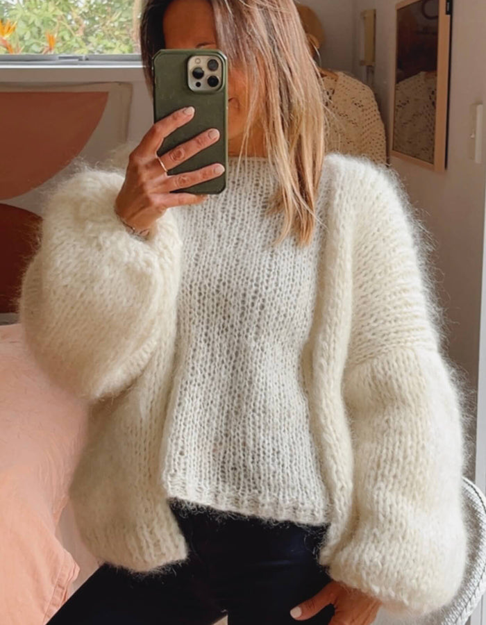 'Be Wilder' Mohair Cardi // Cream