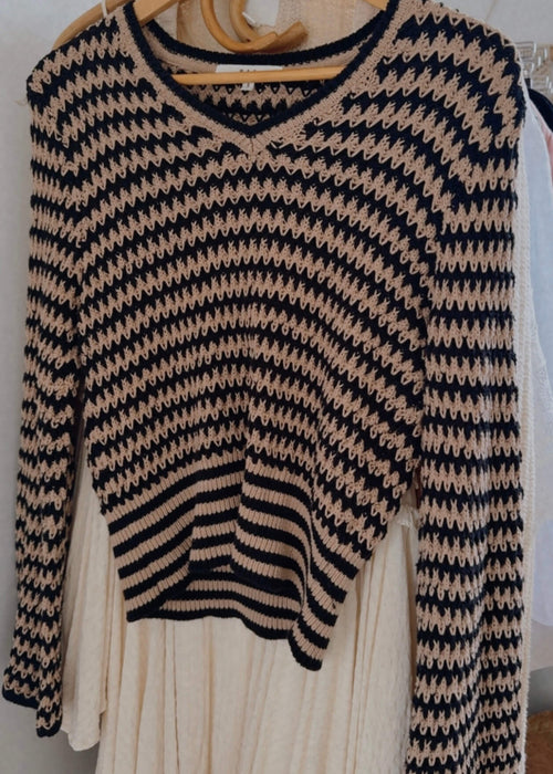 MAX // Organic Cotton Crochet Sweater // Small