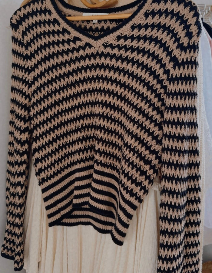 MAX // Organic Cotton Crochet Sweater // Small
