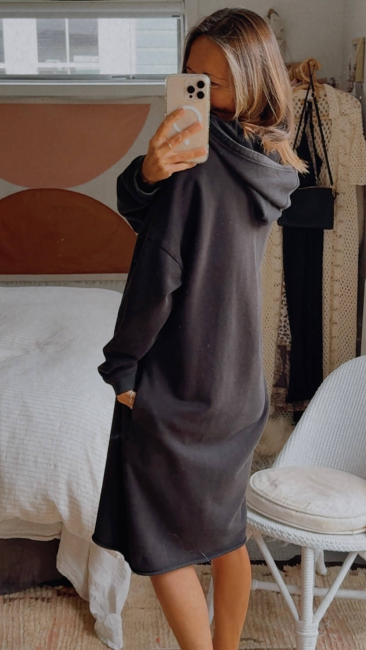 STAPLE + CLOTH // Sweatshirt Dress // Black // Small