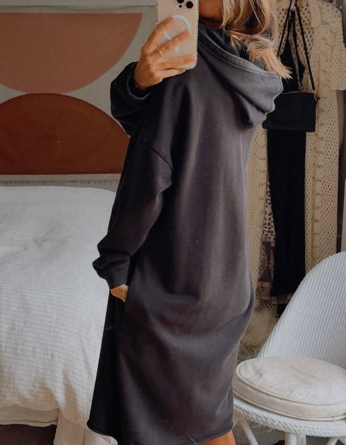 STAPLE + CLOTH // Sweatshirt Dress // Black // Small