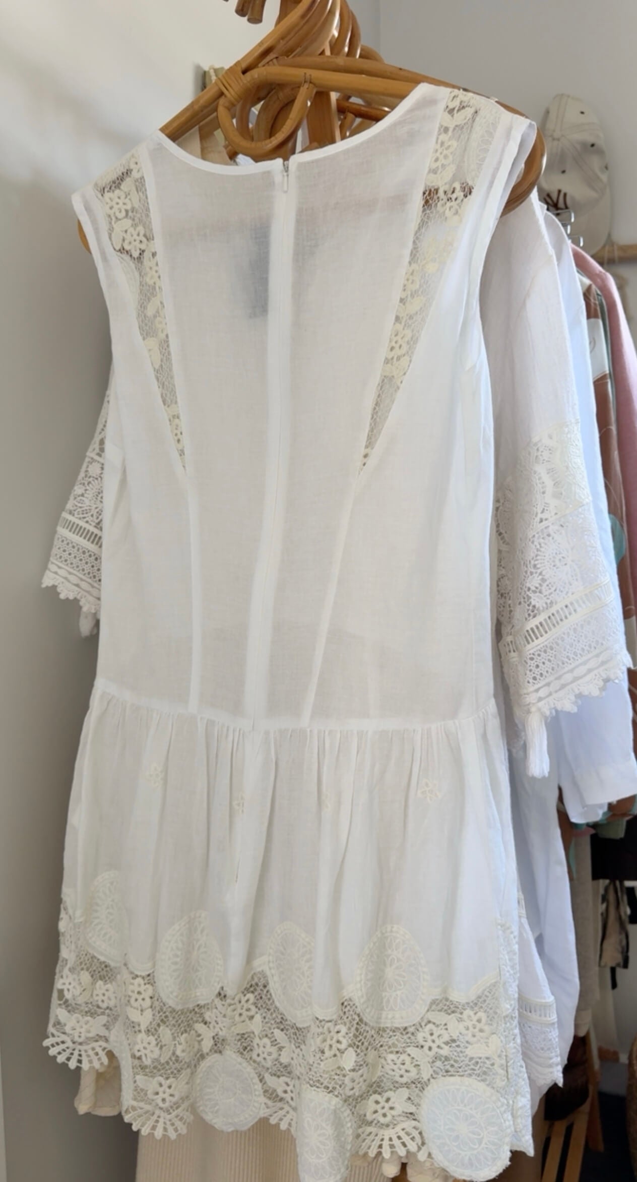 BLAK // Cotton Crochet Lace Mini Dress // White // Size 8