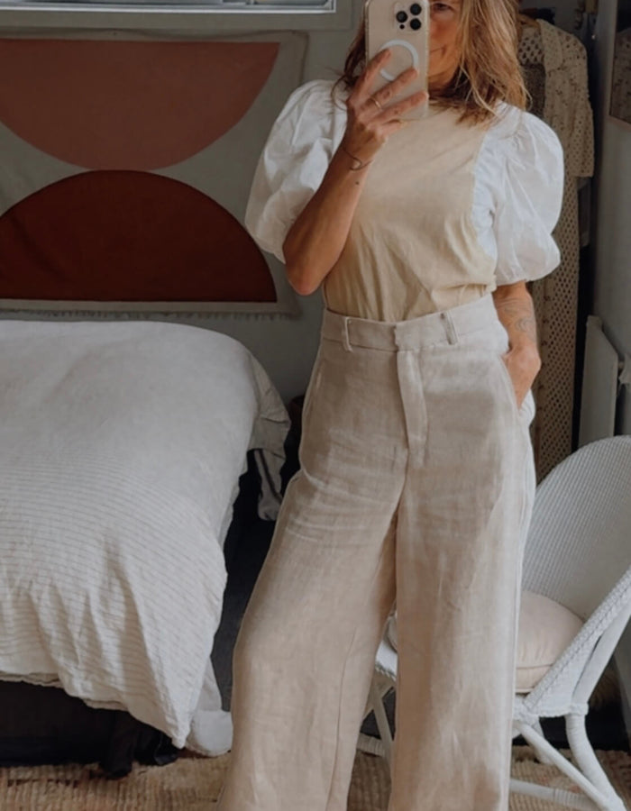 ZARA // Puff Sleeve Tee // Small