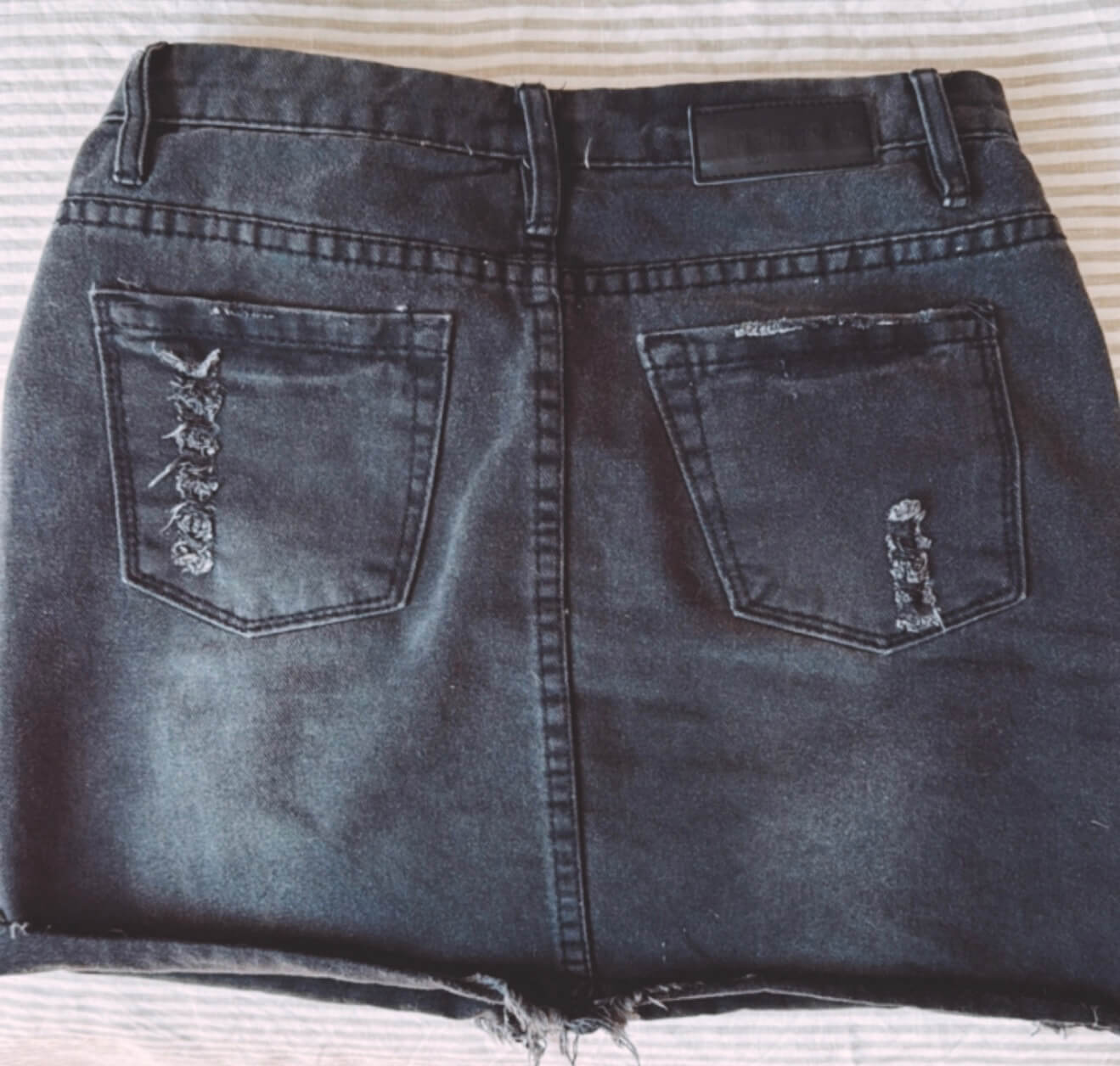 JUNKFOOD Denim Mini Skirt // Small