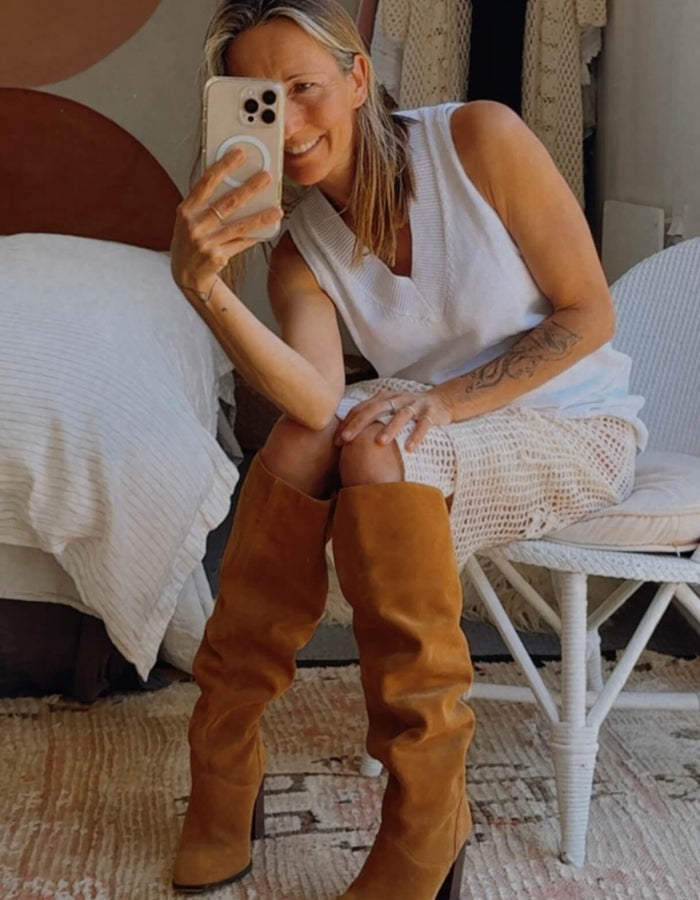 SPELL & THE GYPSY COLLECTIVE  // Cha Cha Slouch Boot - Tan  //  Size 38
