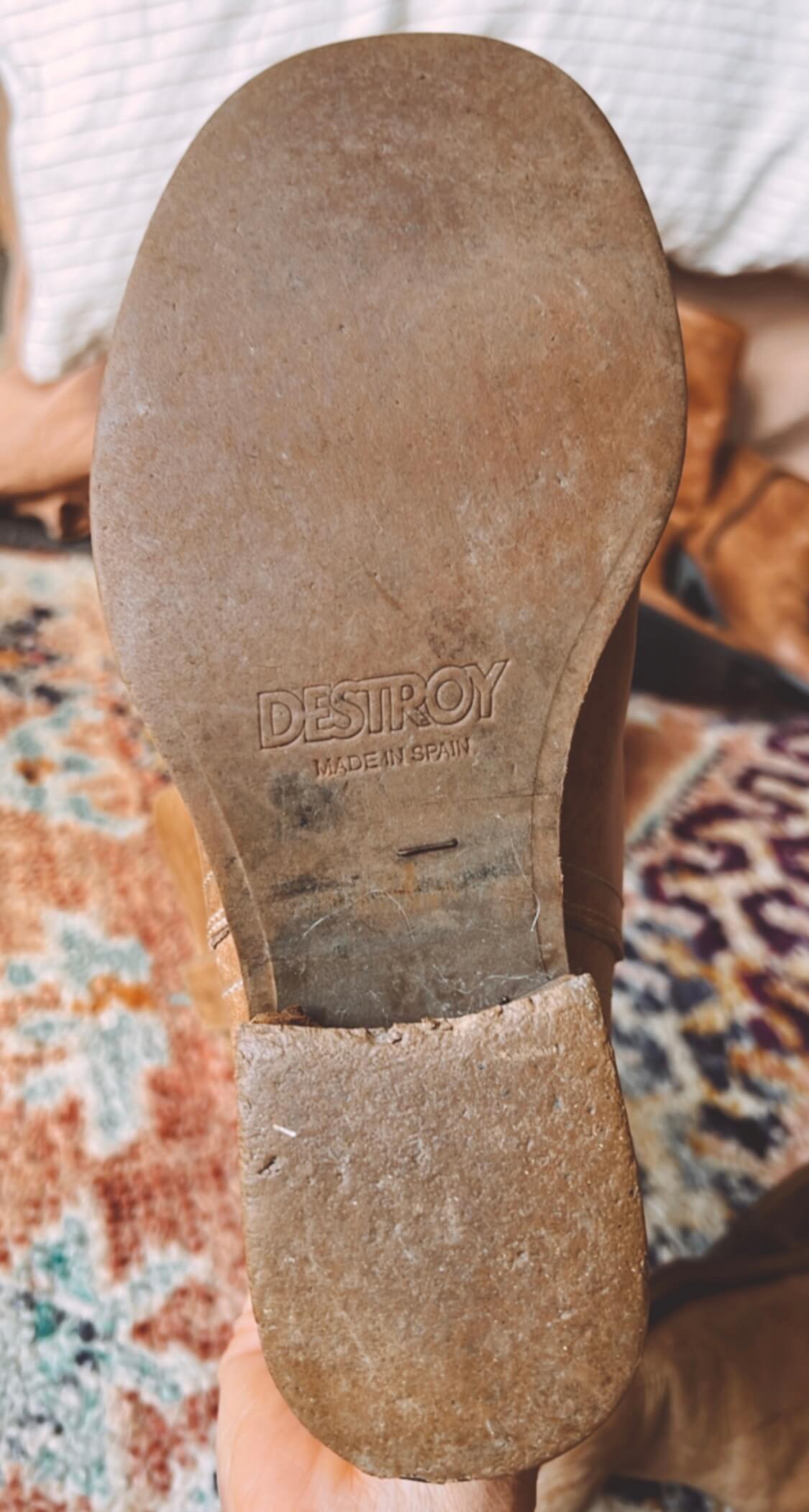 Tan Leather Boot by DESTROY // EUR 38