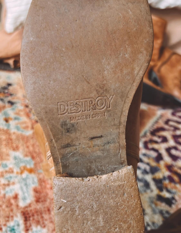 Tan Leather Boot by DESTROY // EUR 38