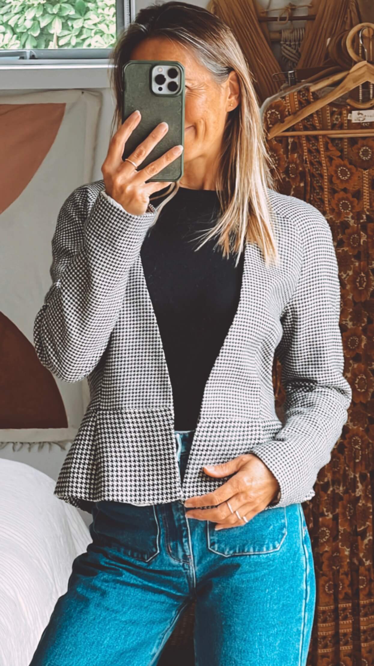 H&M Herringbone Tailored Blazer // EUR 40 (US 10)