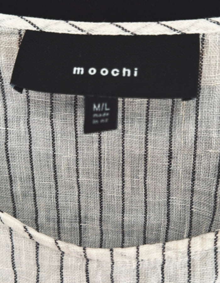 MOOCHI Striped Linen Cropped Blouse // M/L