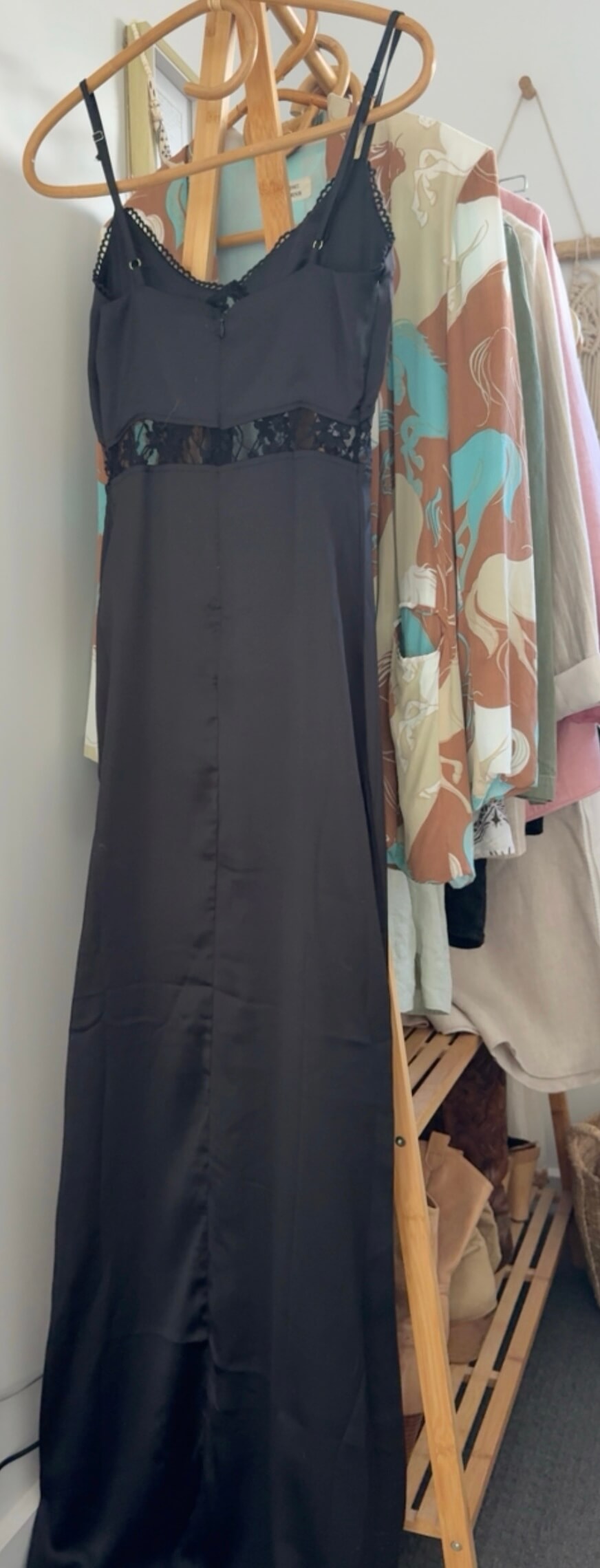 PRINCESS POLLY // Satin/Lace Dress // Black // Size 6