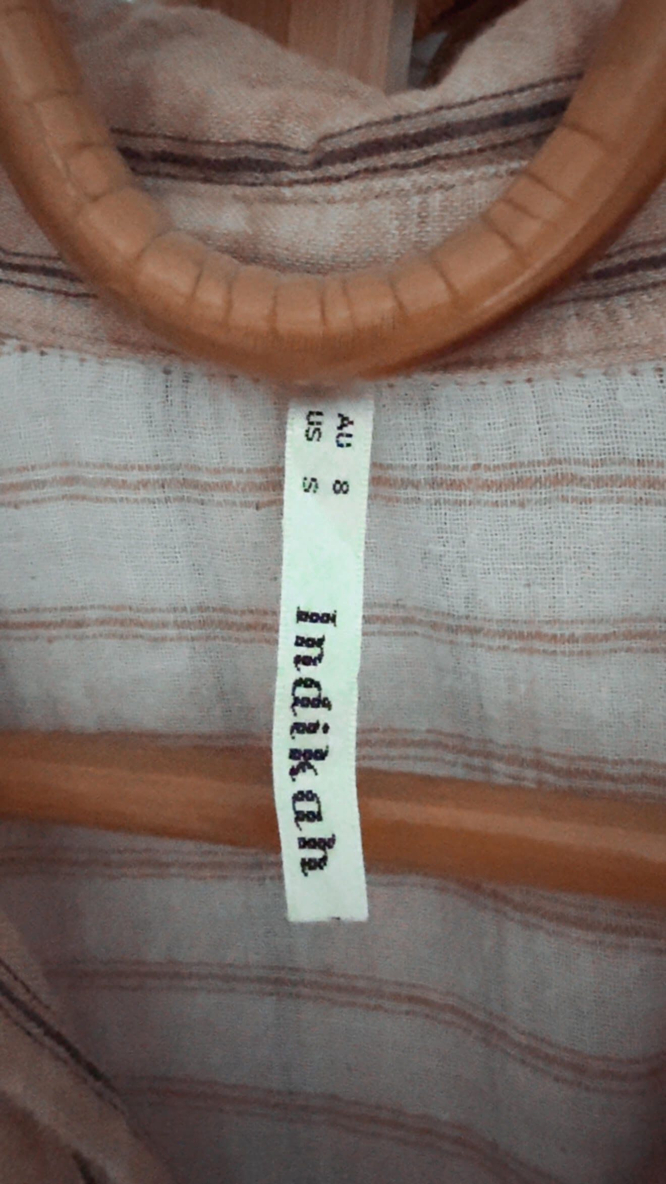 INDIKAH // Pink Pinstripe Shirtdress // Size 8