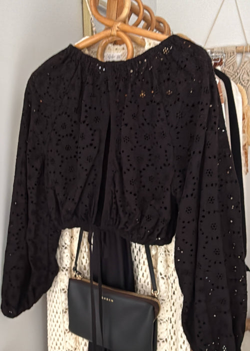 & OTHER STORIES // Broderie Anglaise Balloon Blouse // S/M