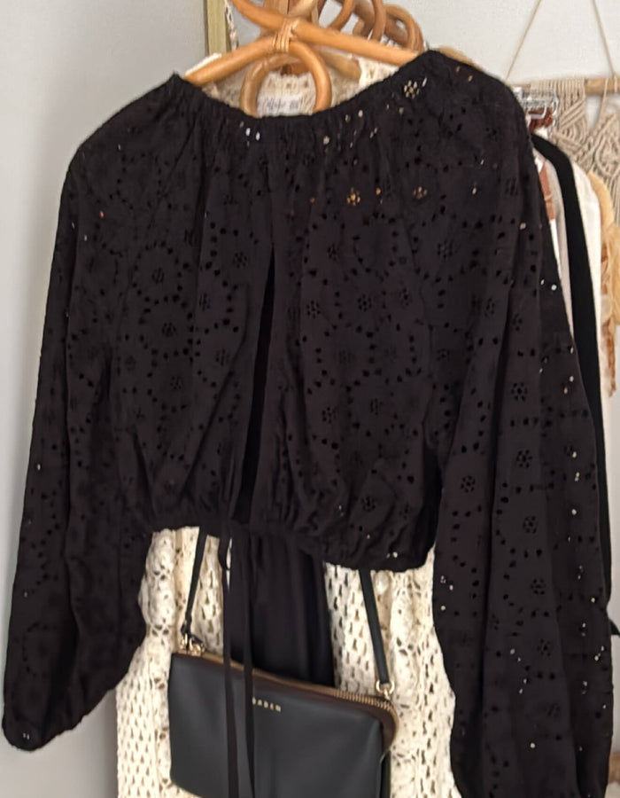 & OTHER STORIES // Broderie Anglaise Balloon Blouse // S/M