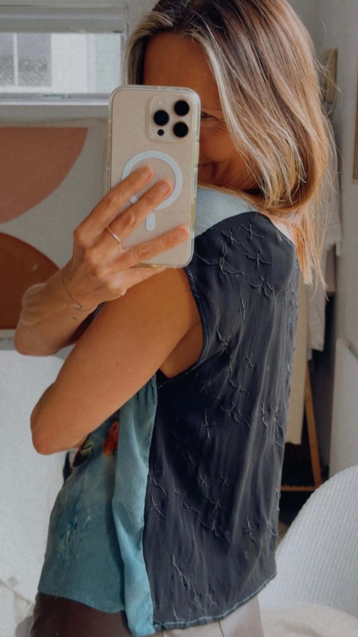 SHERYL MAY // Black Swan Silk Top // MEDIUM