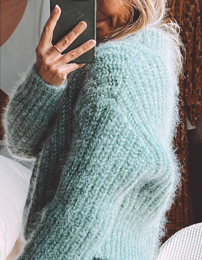 Sea Green Woollen Jersey // Small