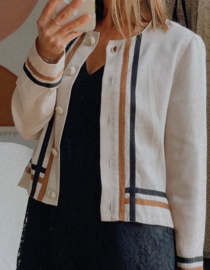 KATE SYLVESTER // Cropped Jacket // Taupe // Small