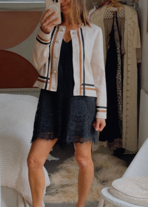 KATE SYLVESTER // Cropped Jacket // Taupe // Small