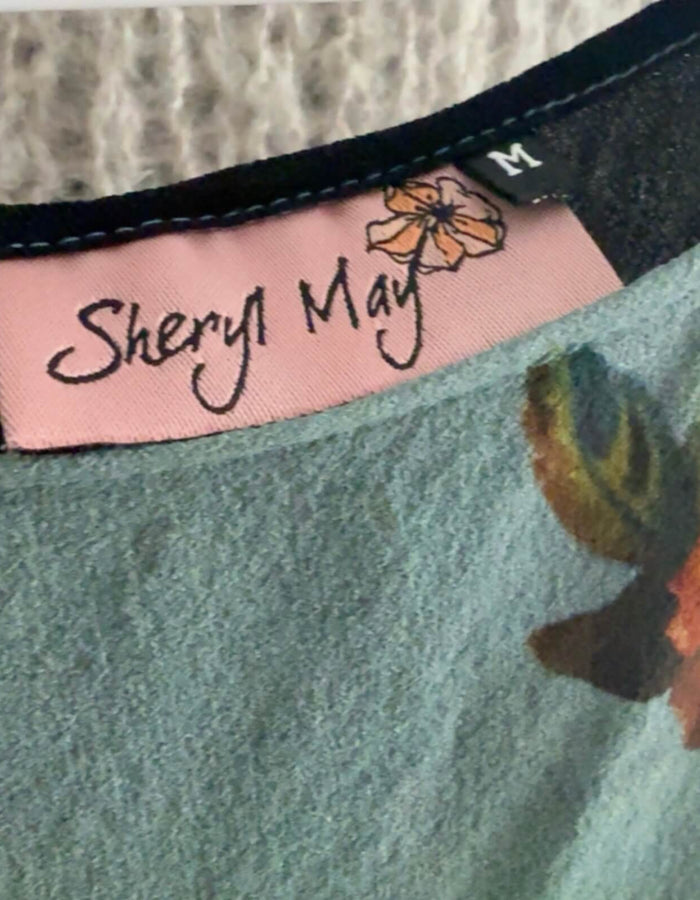 SHERYL MAY // Black Swan Silk Top // MEDIUM